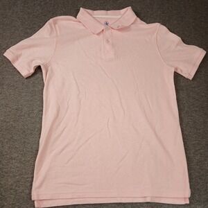J‎ Khaki Boys Light Pink Short Sleeve Pique Polo Shirt XL Extra Large Easy Care